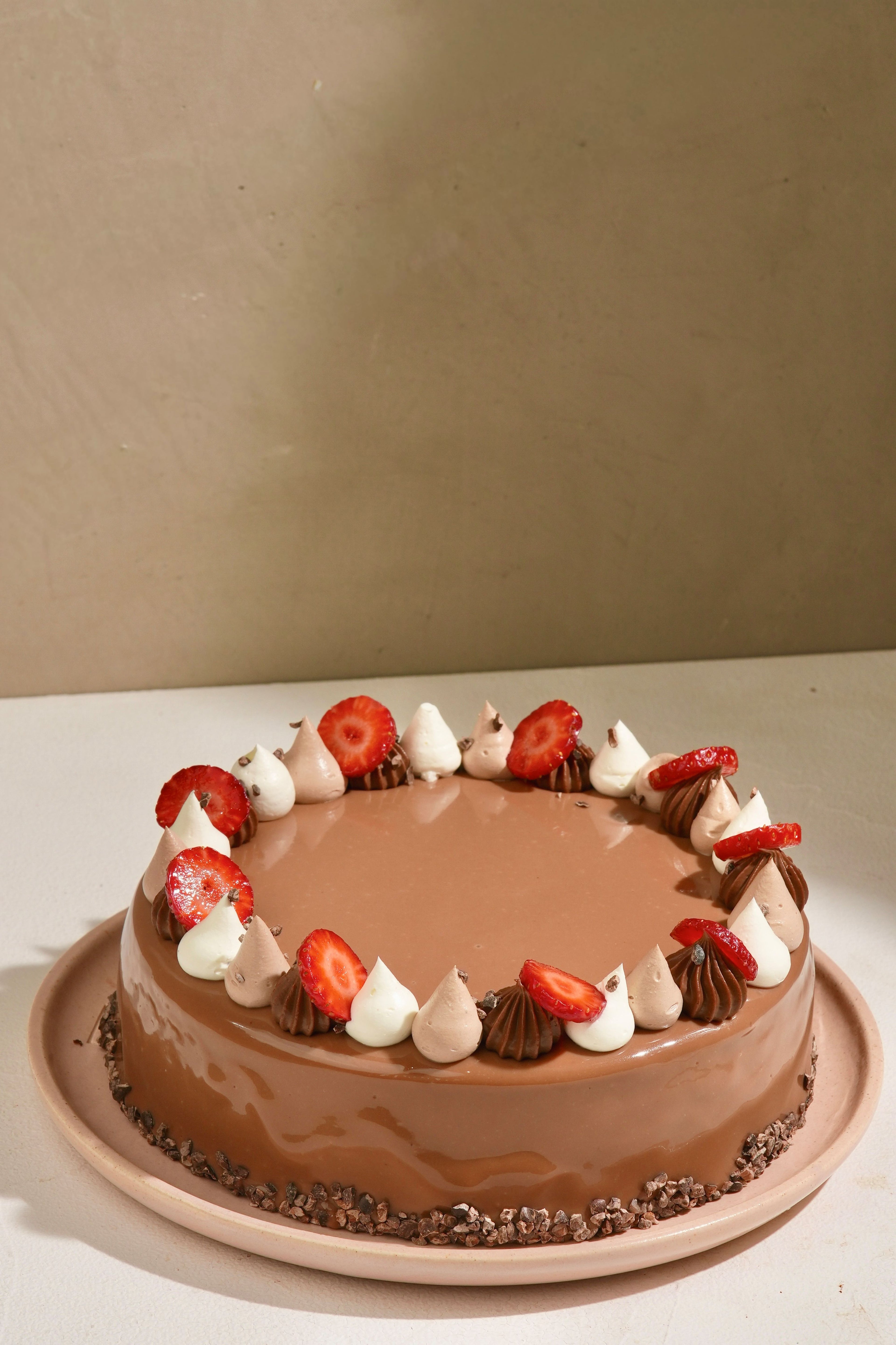Chocolate & Strawberry Entremet Cake